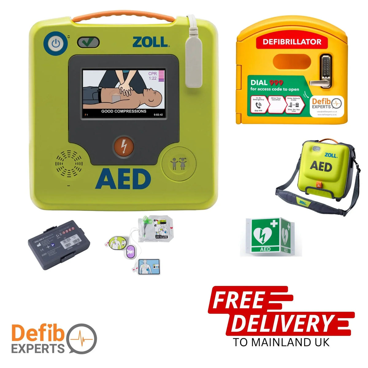 Outdoor Cabinet Package ZOLL AED 3 - Defib Expert Ltd